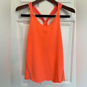 Lululemon bright orange workout tank top
